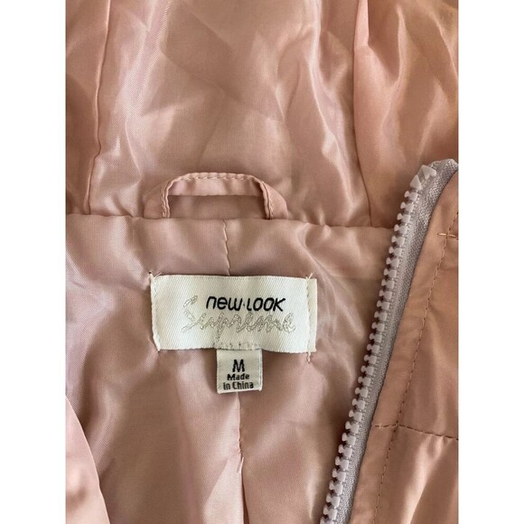 New Look SUPREME Jacket Blush Pink Windbreaker Lilac White Stripe Medium - Picture 3 of 6